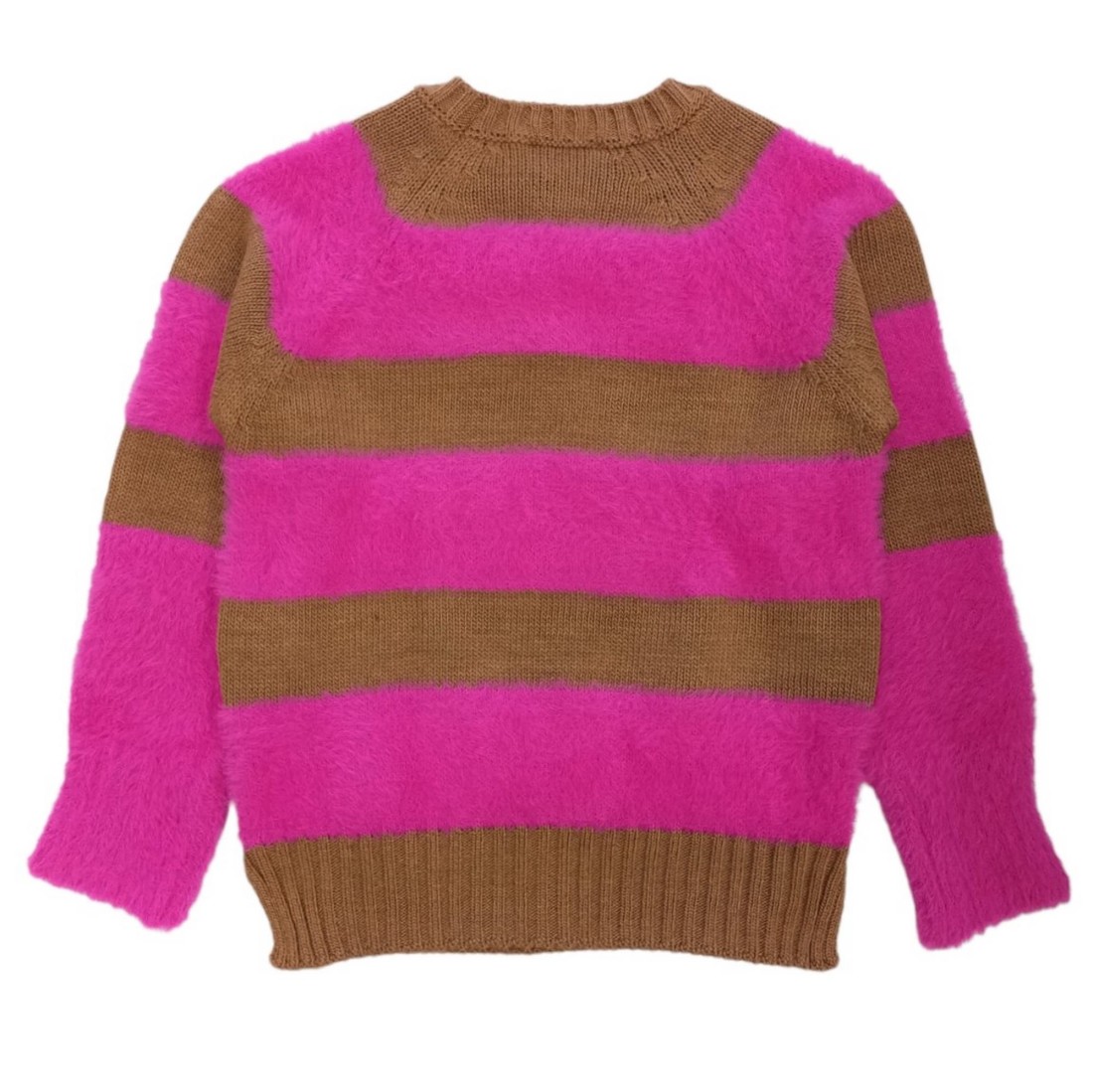 Kaos - Maglione righe fuxia/marrone lana