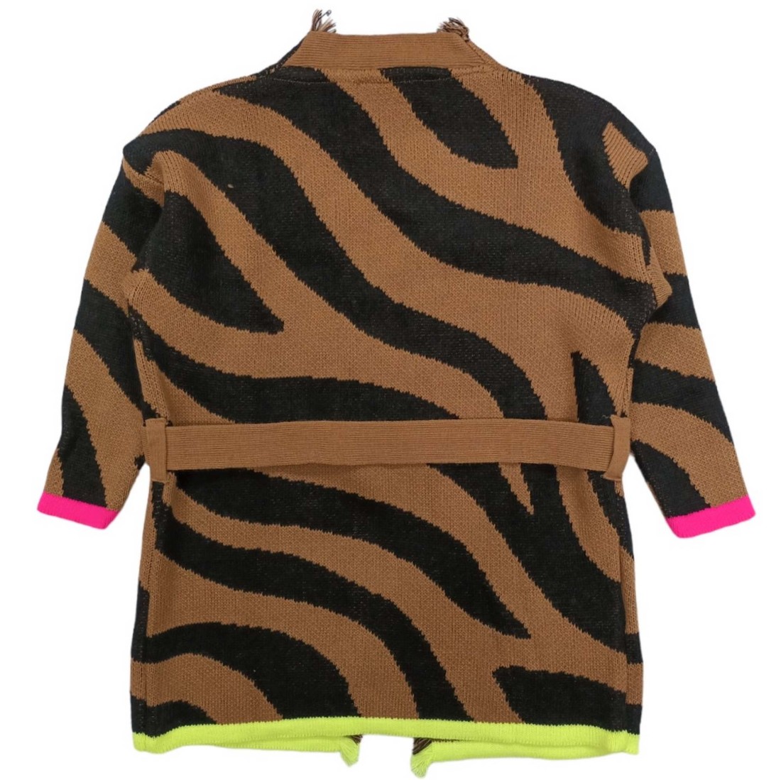 Kontatto - Maglione marrone/fluo/nero