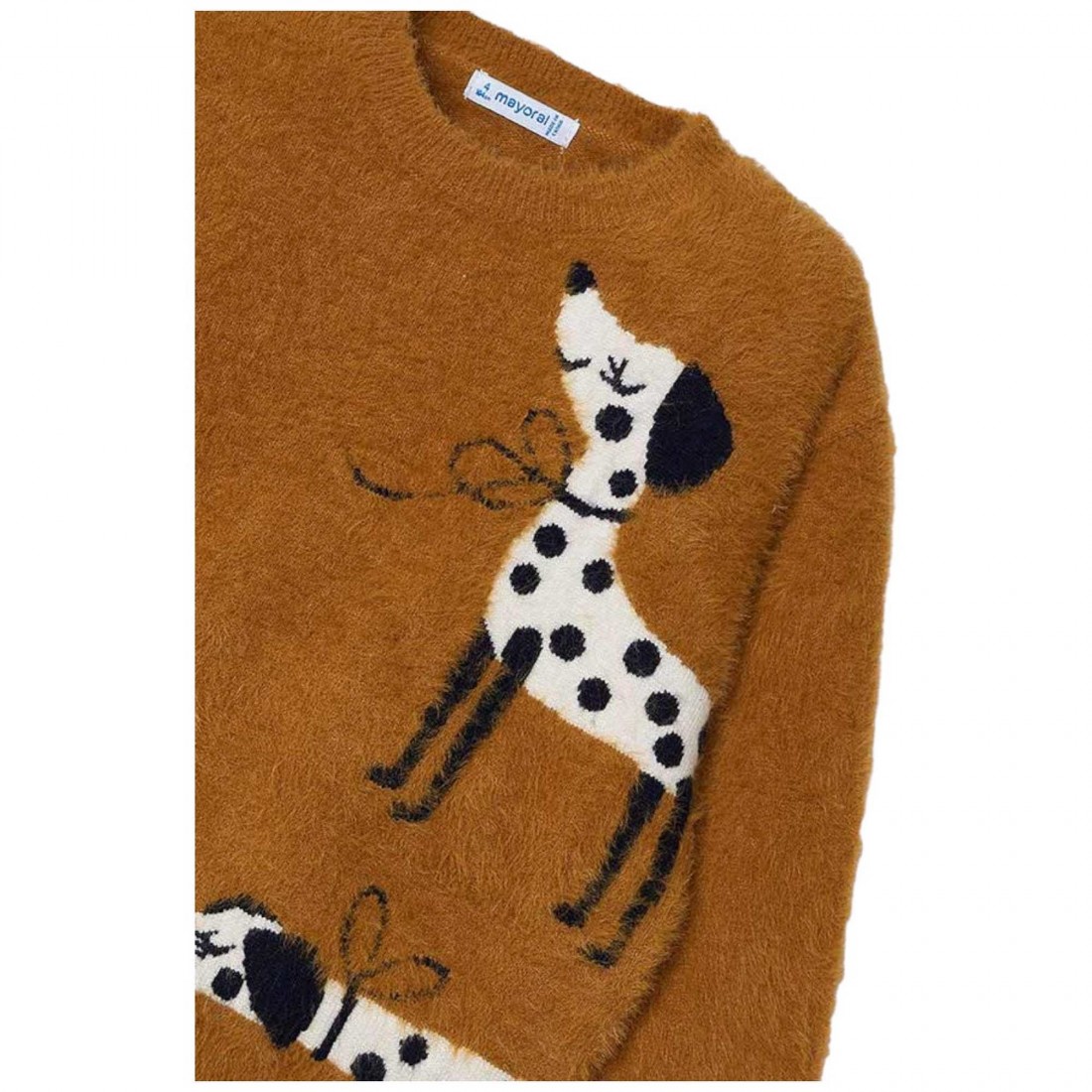 Mayoral - Maglione 010 caramello c/cane peloso