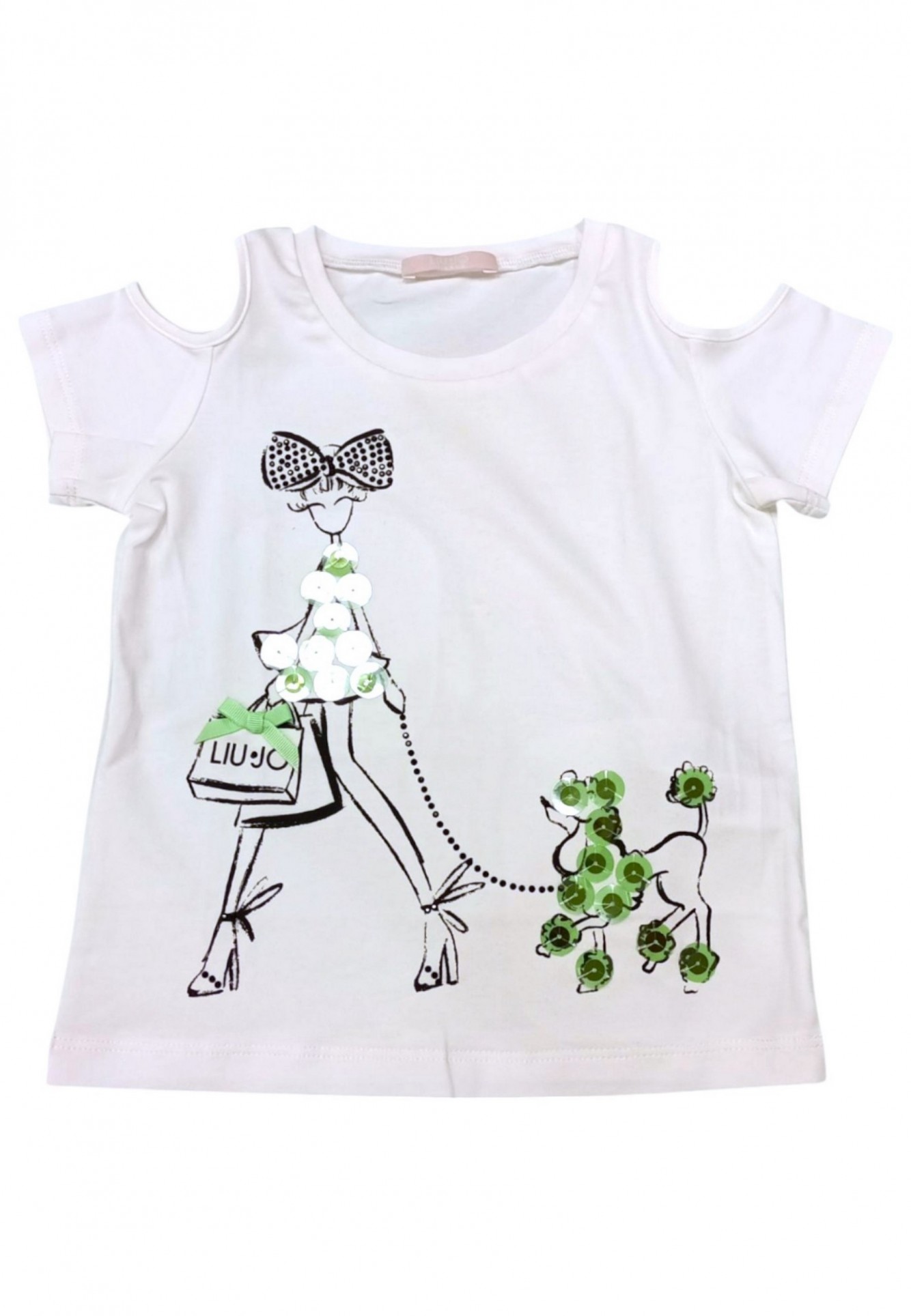 Liu-jo - T-shirt c3367 bianca stampata