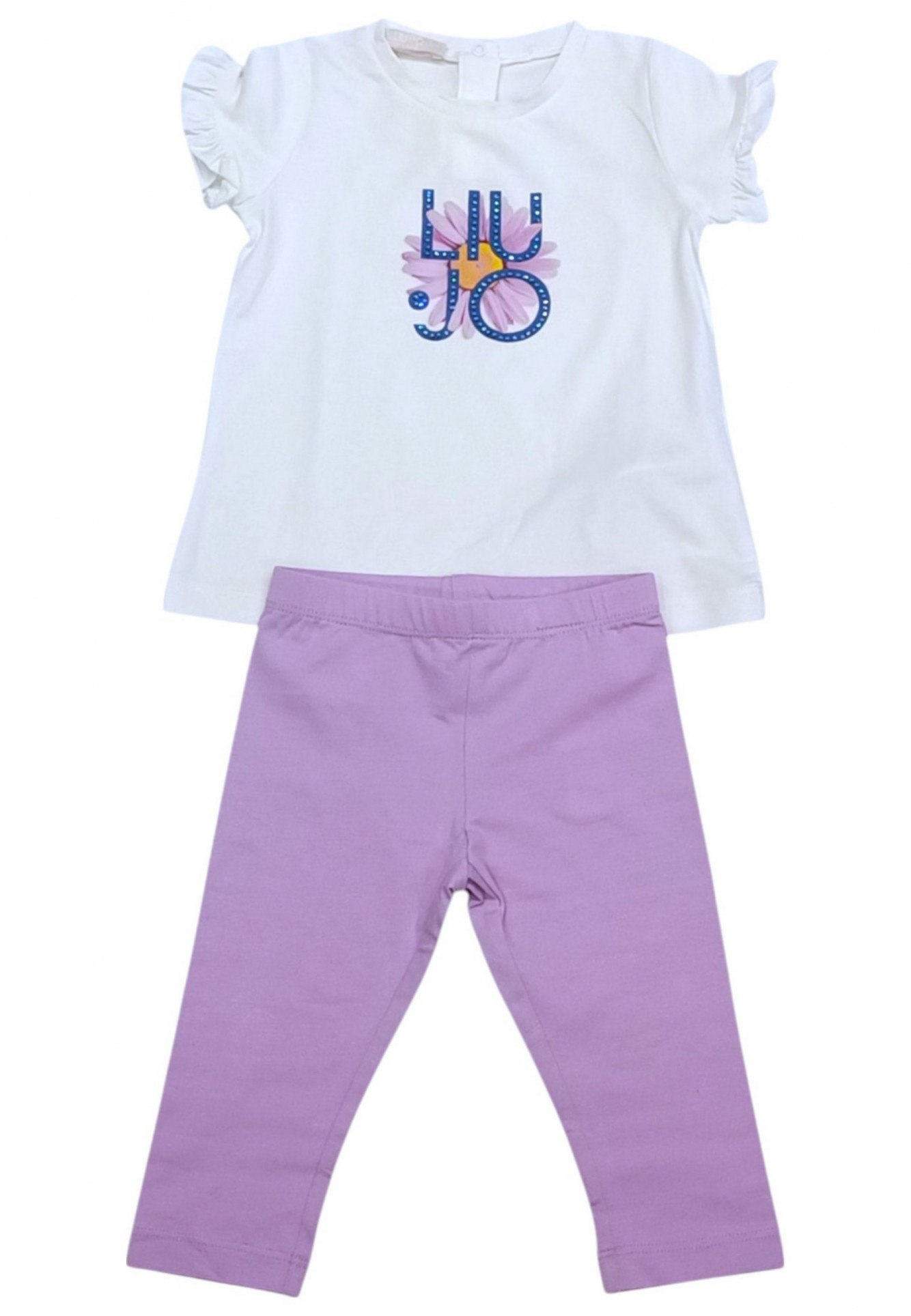 Liu-jo - T-shirt+legg n9841 bianco/glicine
