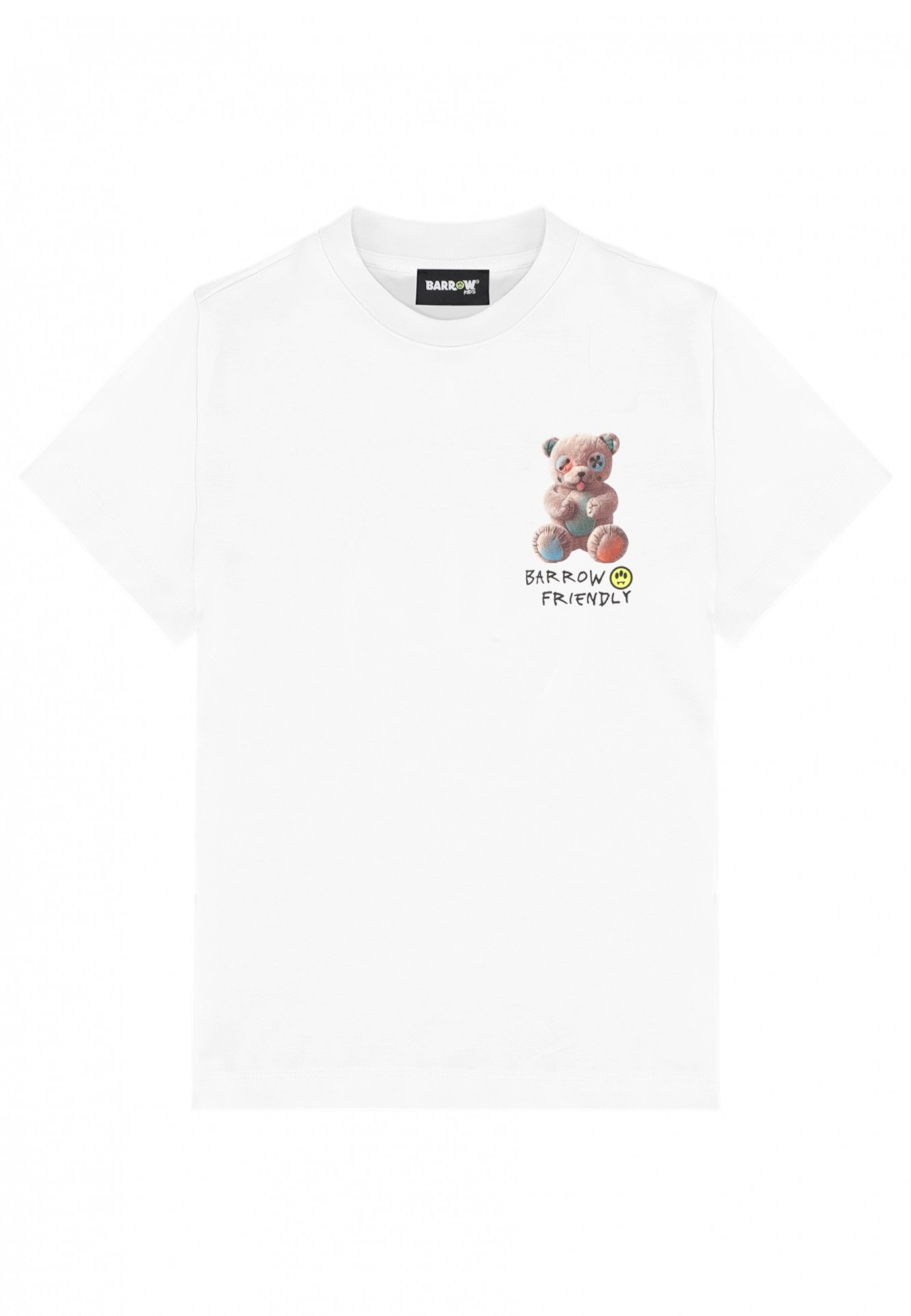 Barrow - T-shirt bianca c/orso