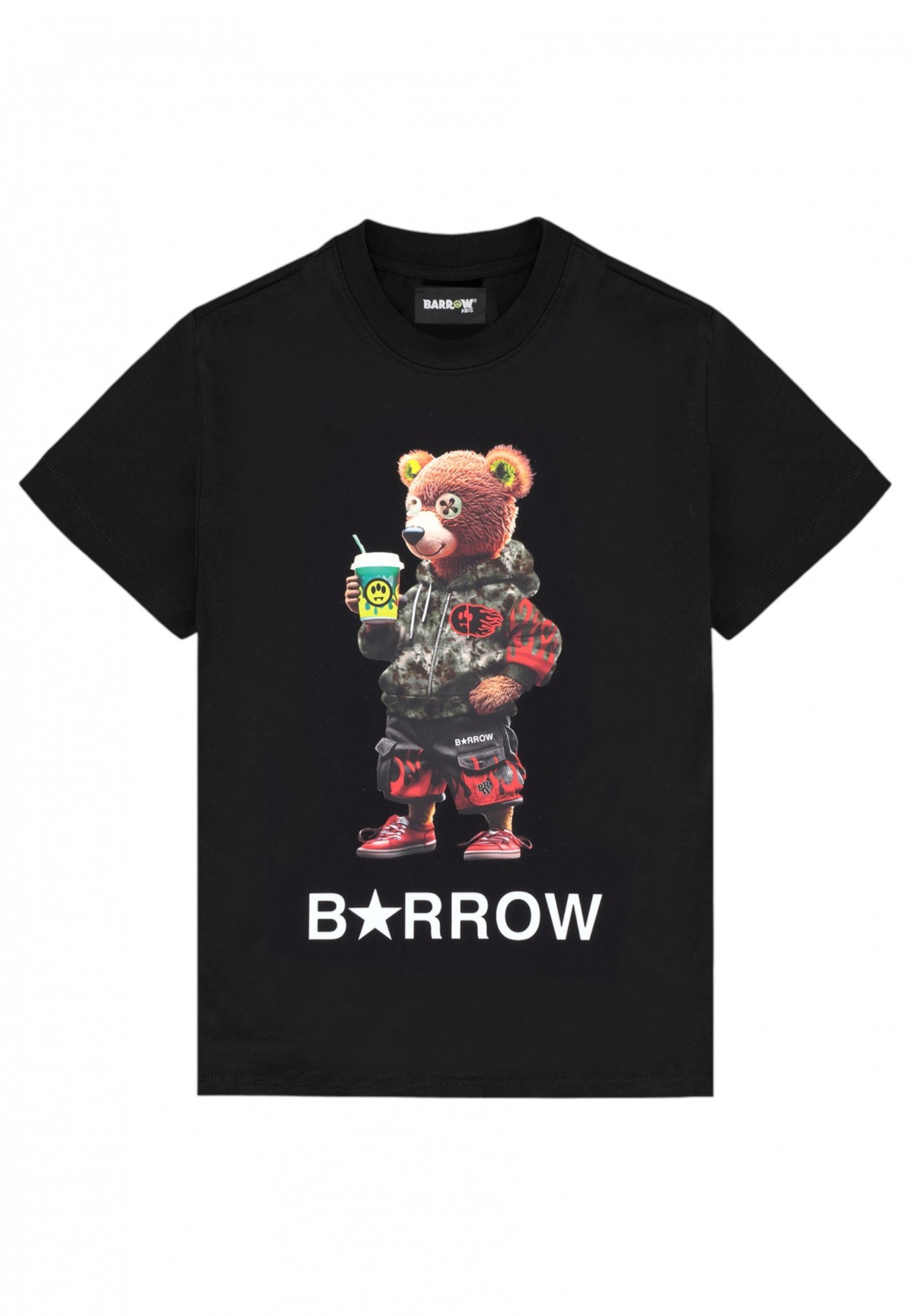 Barrow - T-shirt nera c/orso