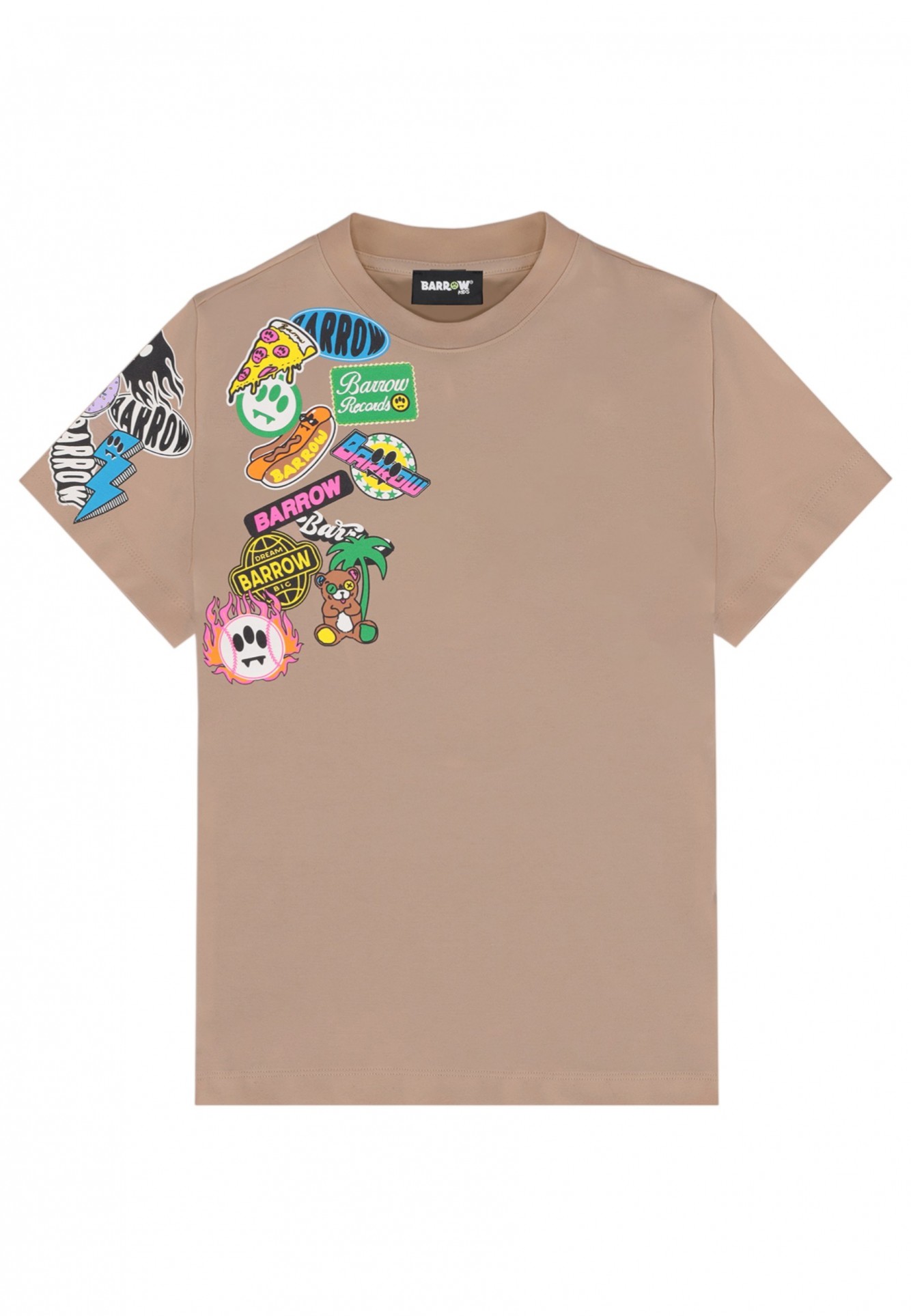 Barrow - T-shirt beige stampata