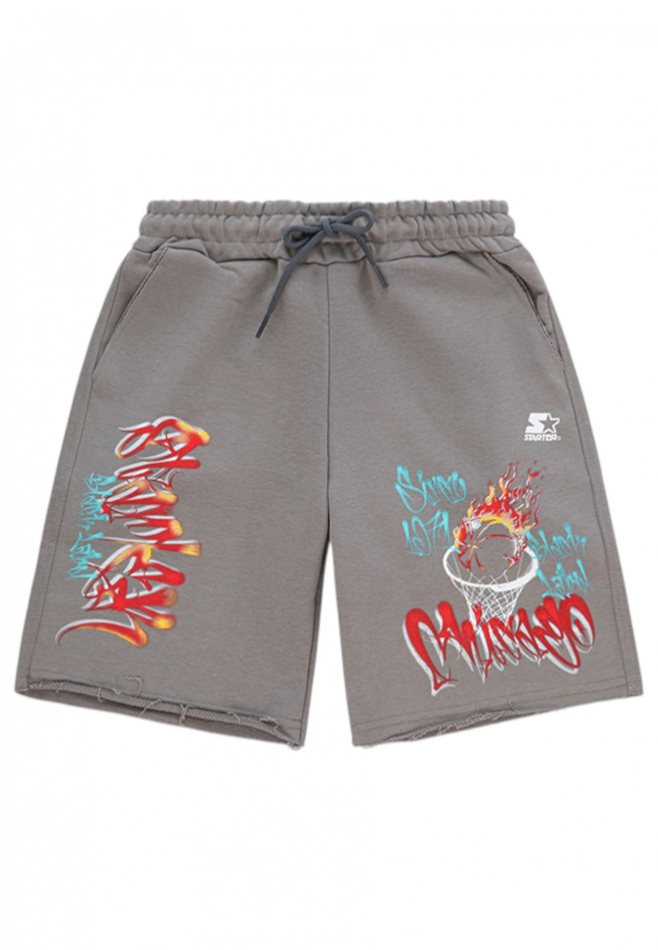 Starter - Bermuda grigio fiamme