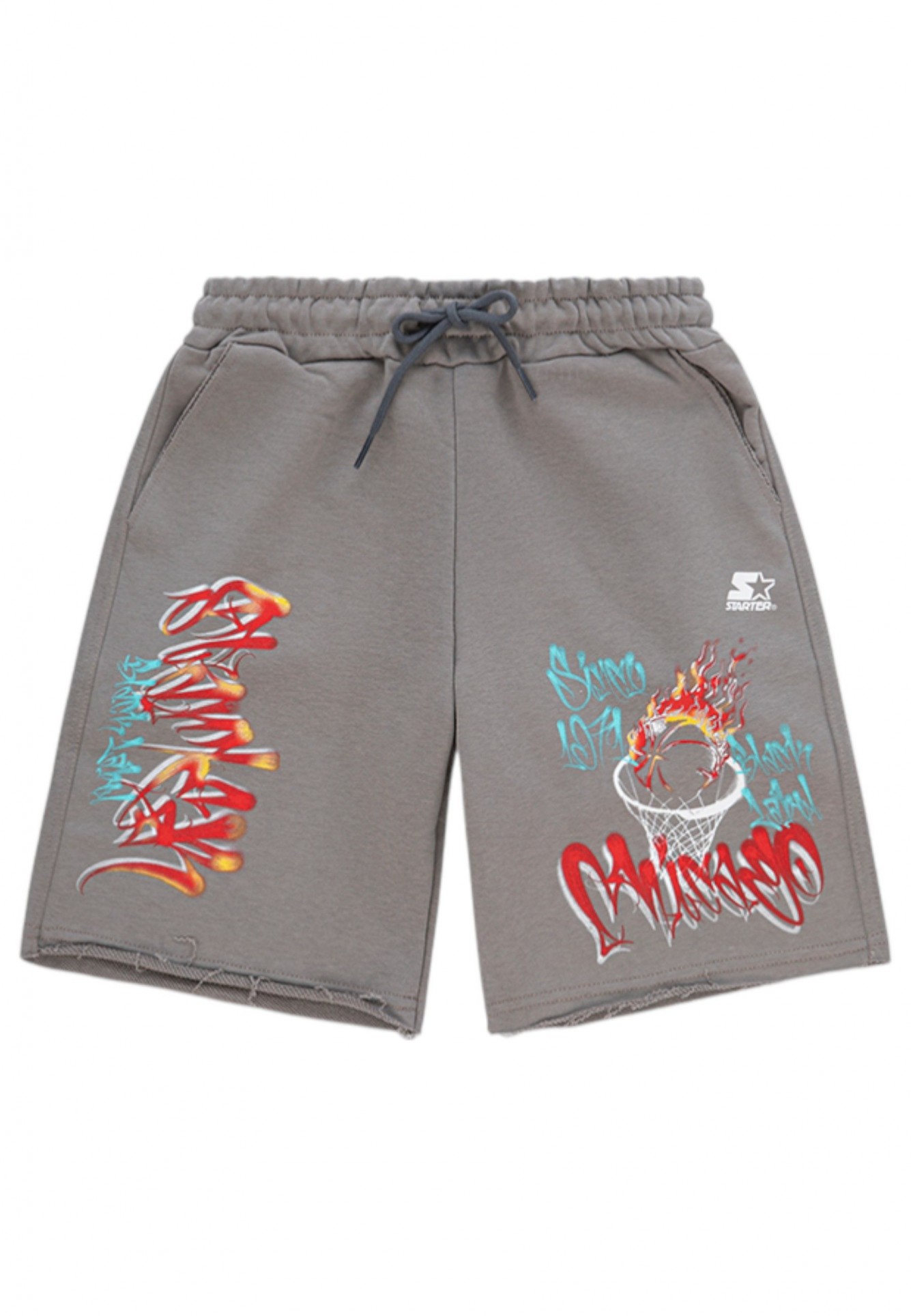 Starter - Bermuda grigio fiamme
