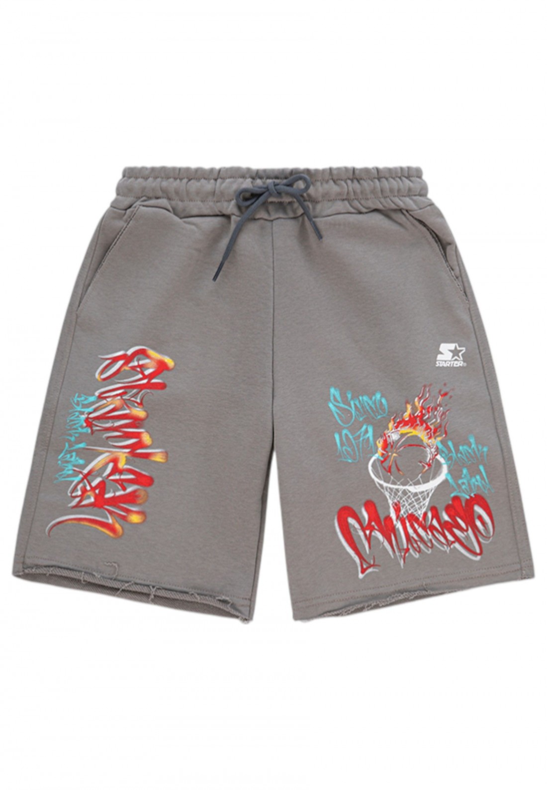 Starter - Bermuda grigio fiamme