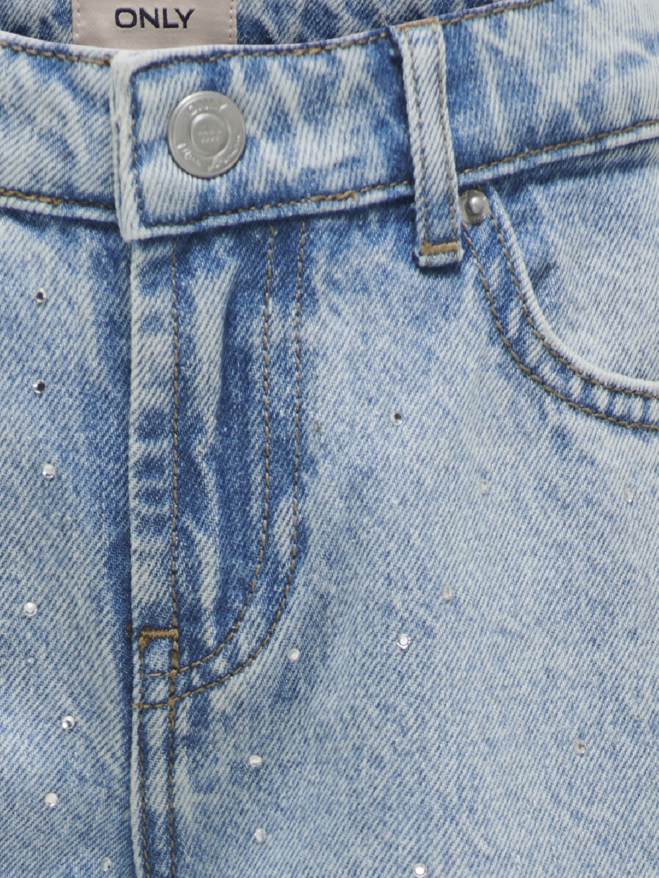 Only - Denim chiaro c/strass