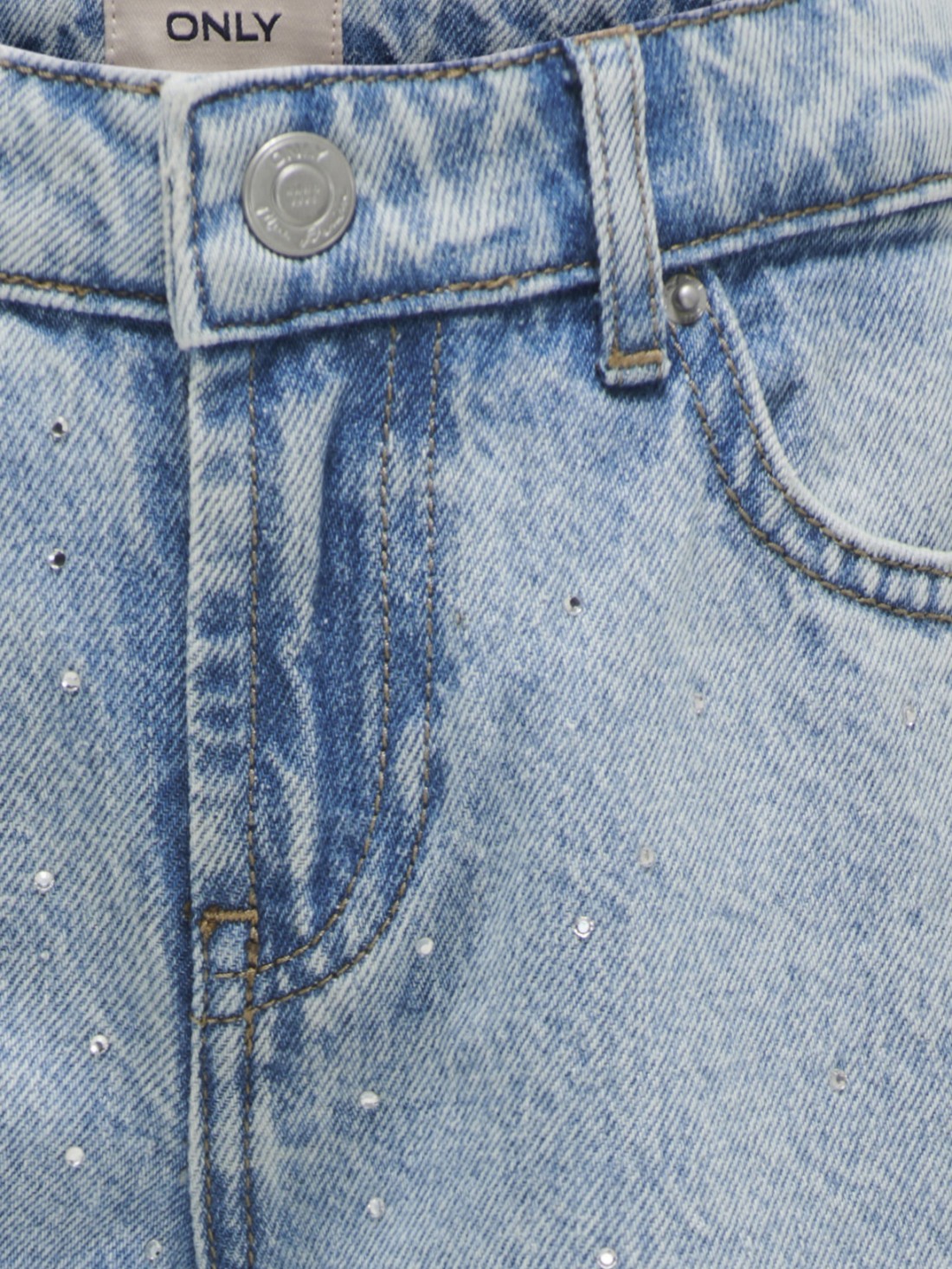 Only - Denim chiaro c/strass