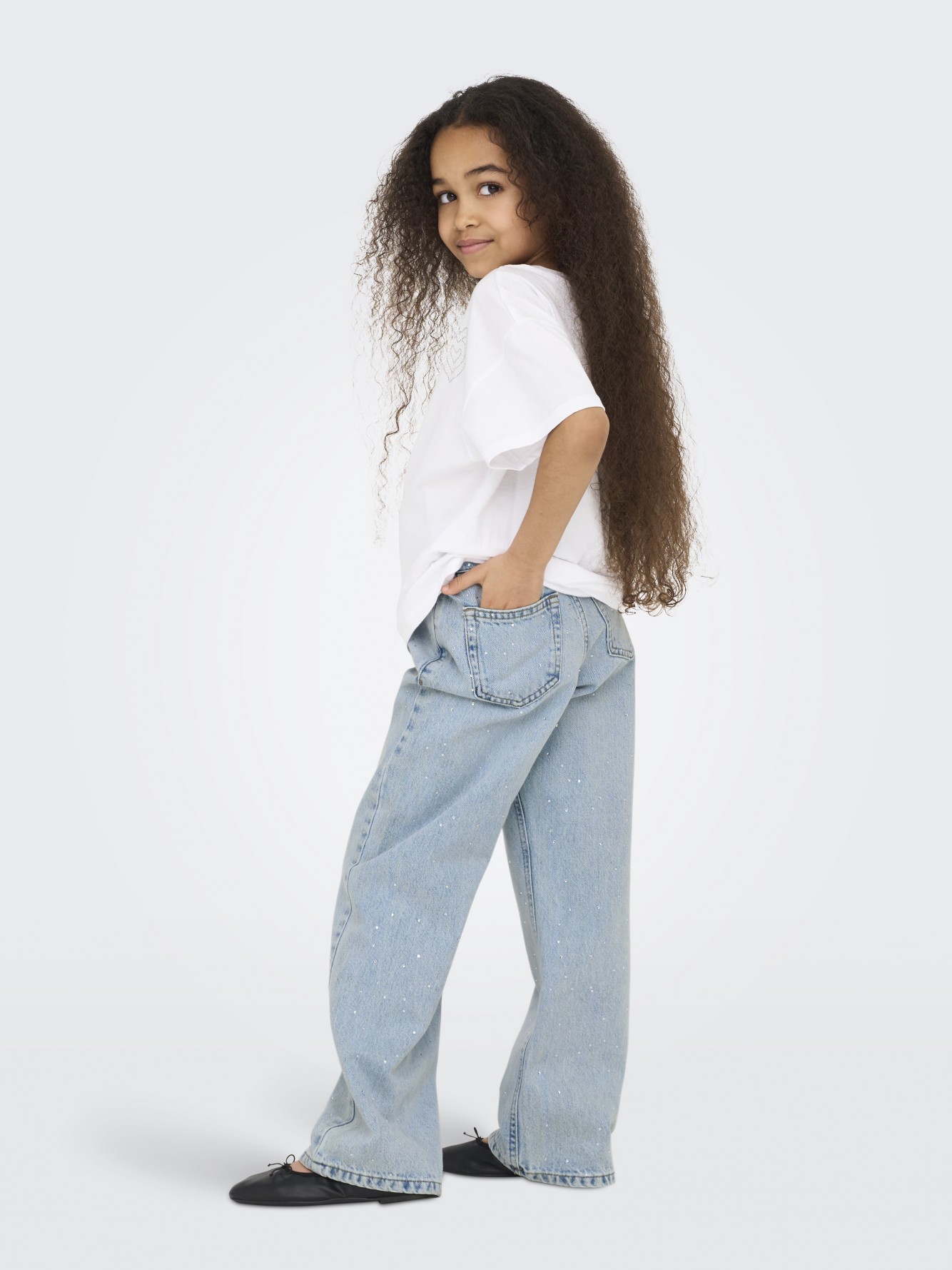 Only - Denim chiaro c/strass