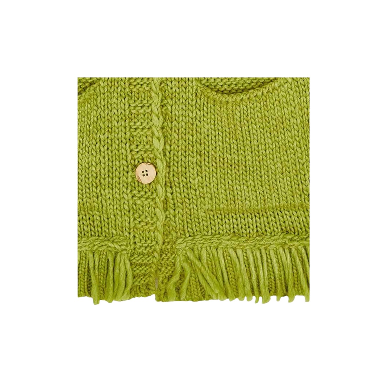 Mayoral - Cardigan verde oliva 069 c/frange