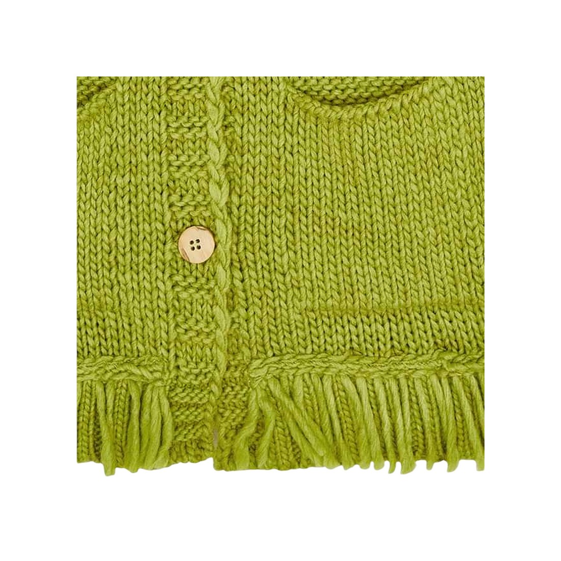 Mayoral - Cardigan verde oliva 069 c/frange